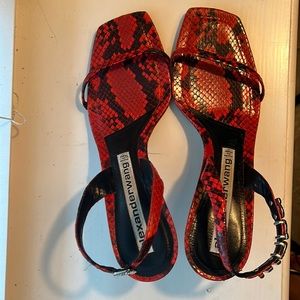 Red Alexander Wang Ivy slingback shoes in size 41